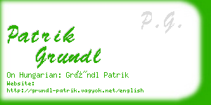 patrik grundl business card